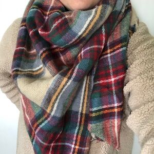 Plaid Blanket Scarf
